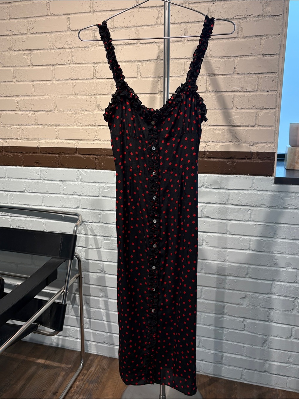 Realisation Par Black w/ Red Polka Dots Juliet Dress